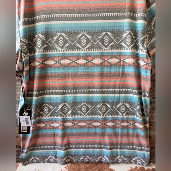 NWT Rock and Roll Denim Aztec Print Tee - Picture 12 of 15